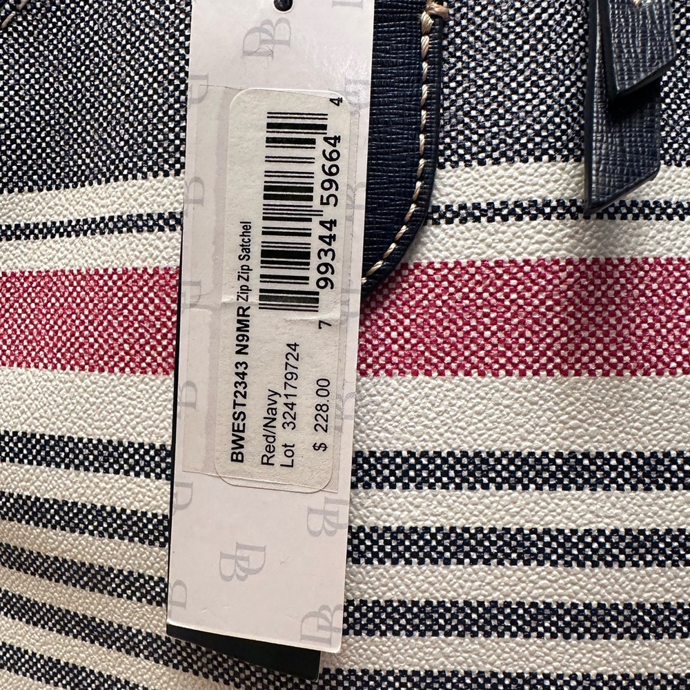 Dooney & Bourke Patriotic Striped Satchel - Picture 2 of 6